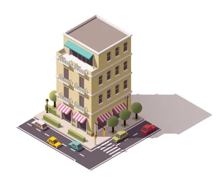 Vector isometric building Stock Illustration
