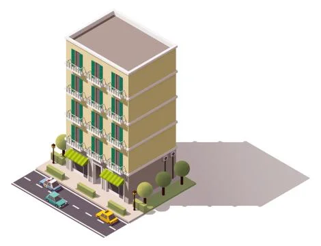 Vector isometric building Stock Illustration