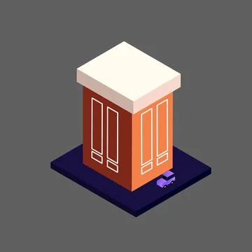 Vector isometric building Stock Illustration