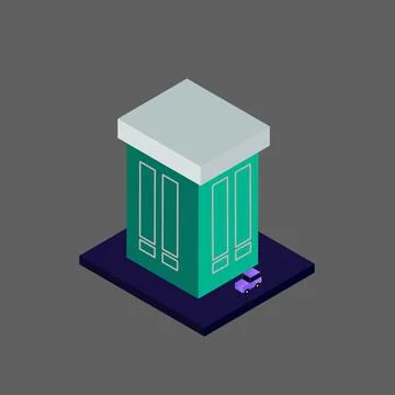 Vector isometric building Stock Illustration