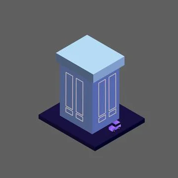 Vector isometric building Stock Illustration