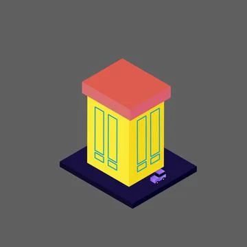 Vector isometric building Stock Illustration