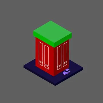 Vector isometric building Stock Illustration