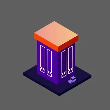 Vector isometric building Stock Illustration