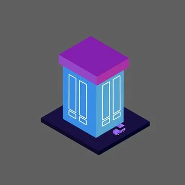 Vector isometric building Stock Illustration