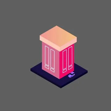 Vector isometric building Stock Illustration