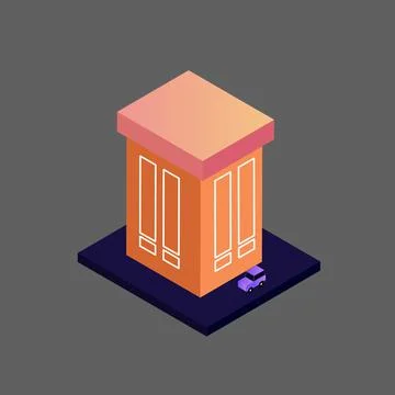 Vector isometric building Stock Illustration