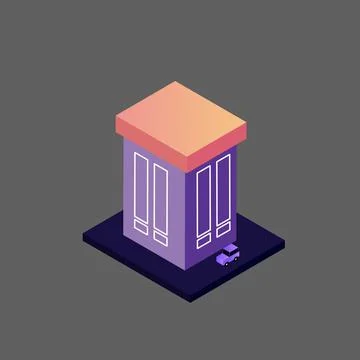 Vector isometric building Stock Illustration