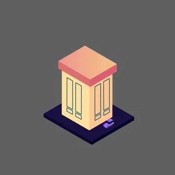 Vector isometric building Stock Illustration