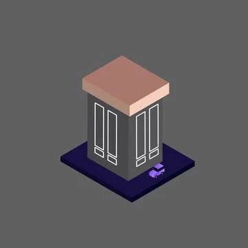 Vector isometric building Stock Illustration