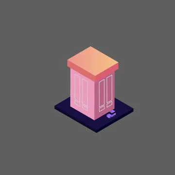 Vector isometric building Stock Illustration