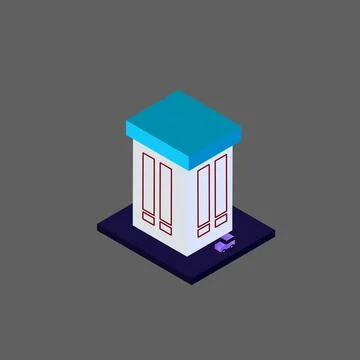 Vector isometric building Stock Illustration