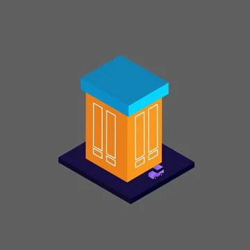 Vector isometric building Stock Illustration