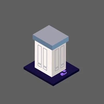 Vector isometric building Stock Illustration