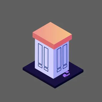 Vector isometric building Stock Illustration