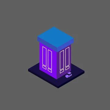 Vector isometric building Stock Illustration