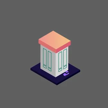 Vector isometric building Stock Illustration