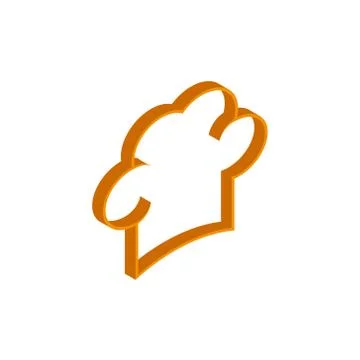 Vector isometric chef cap icon on a white background Stock Illustration