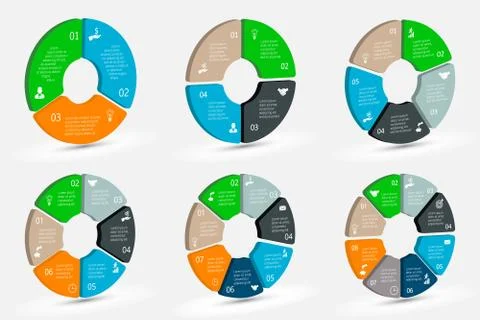 Vector isometric circle element for infographic. Stock Illustration