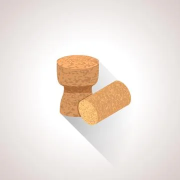 Vector isometric cork plugs illustration. Stock Illustration