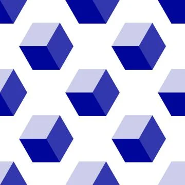 Vector Isometric Cube Seamless Pattern Background Stock Illustration