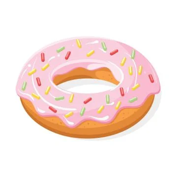 Vector isometric doughnut. Stock Illustration