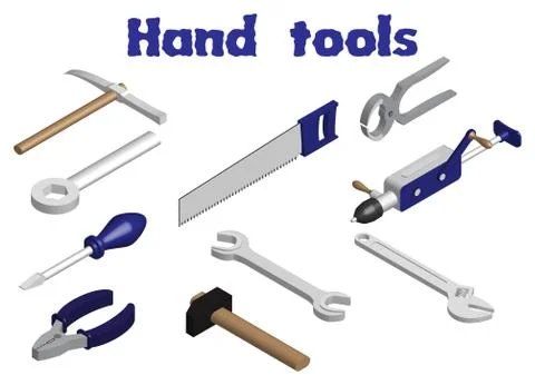 Vector isometric image of Hand Tools Stock Illustration