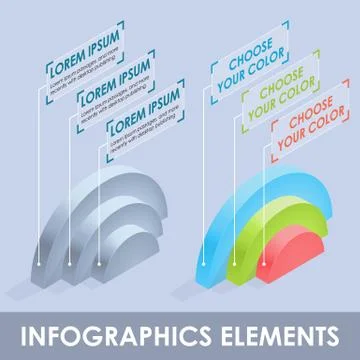 Vector isometric infographic diagrams Stock Illustration