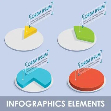 Vector isometric infographic diagrams Stock Illustration