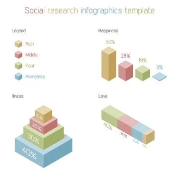 Vector isometric infographic template Stock Illustration