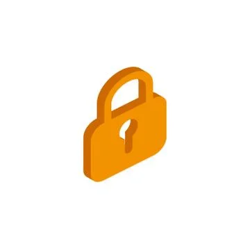 Vector isometric Lock icon on a white background Stock-Illustration