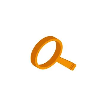 Vector isometric magnifier icon on a white background Stock Illustration