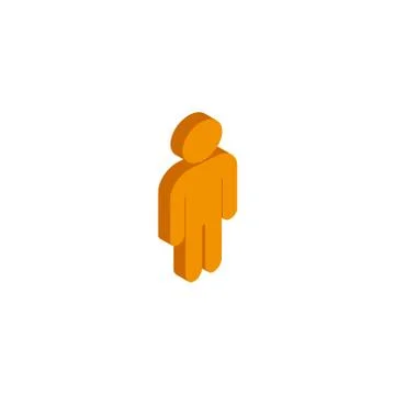 Vector isometric men icon on a white background Stock Illustration