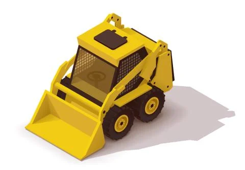 Vector isometric mini loader Stock Illustration