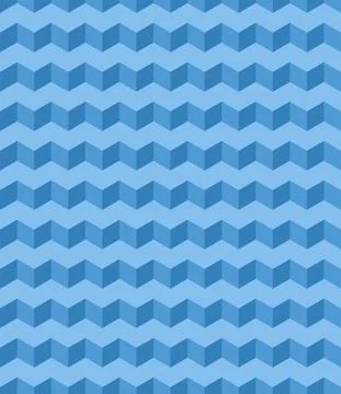 Vector isometric pattern. Blue cubes. Bright geometric background. Illustrazione stock