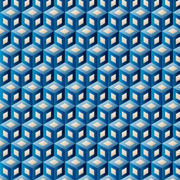 Vector isometric pattern Stock Illustration