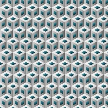 Vector isometric pattern Stock Illustration