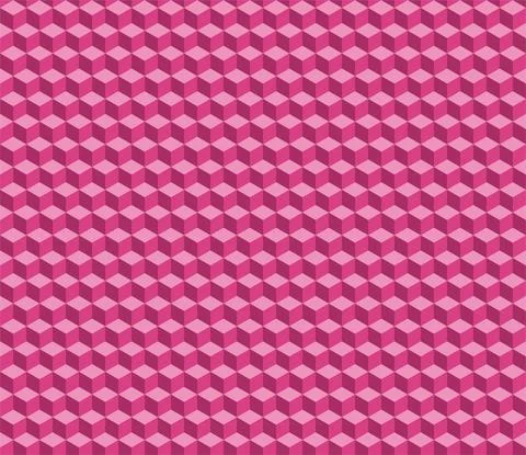 Vector isometric pattern. Pink cubes. Bright geometric background. Stock Illustration