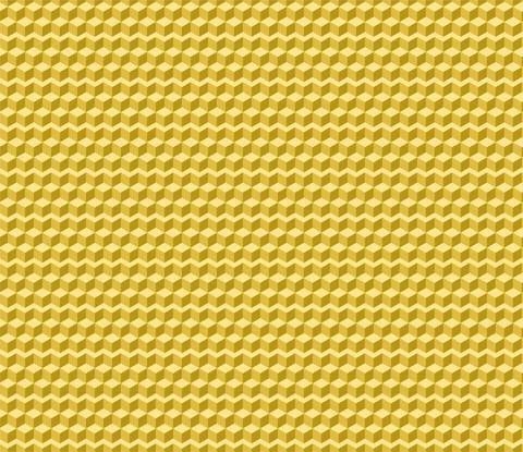 Vector isometric pattern. Yellow cubes. Bright geometric background. Stock Illustration