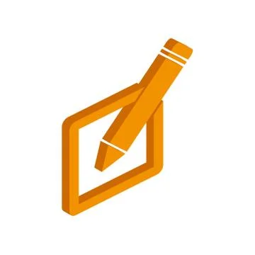 Vector isometric PENCILS icon on a white background Stock Illustration