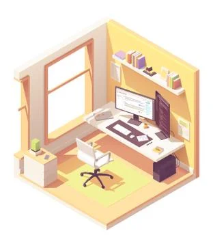 Vector isometric programmer workplace イラスト素材