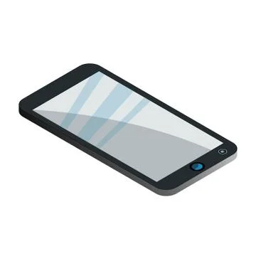 Vector Isometric Smartphone 3d isolated on white Stock Illustration