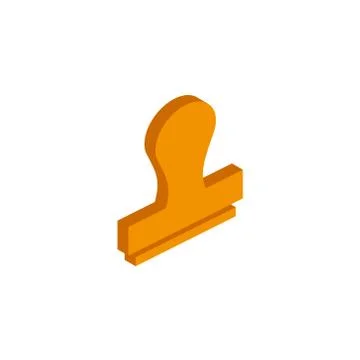 Vector isometric stamp icon on a white background Stock Illustration