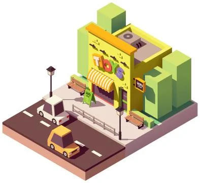 Vector isometric toy store Stock Illustration