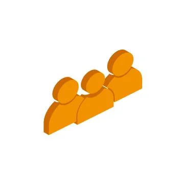 Vector isometric user icon on a white background. Stock Illustration