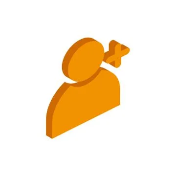 Vector isometric user icon on a white background. Stock Illustration