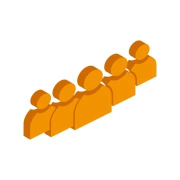 Vector isometric user icon on a white background. Stock Illustration