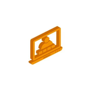 Vector isometric Video Conversation icon on a white background Stock Illustration
