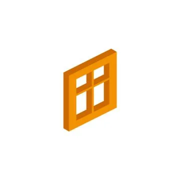 Vector isometric window icon on a white background Stock Illustration