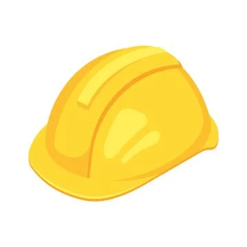Vector isometric yellow worker hat. Stock Illustration
